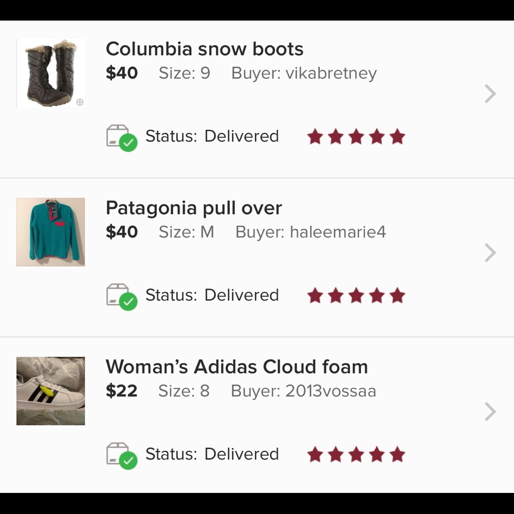 Thank you poshers for your great ratings!